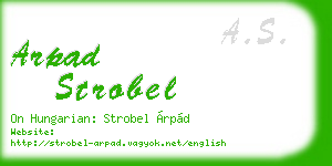 arpad strobel business card